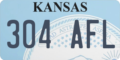 KS license plate 304AFL