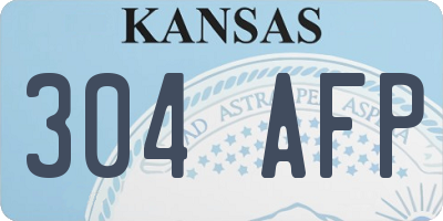 KS license plate 304AFP