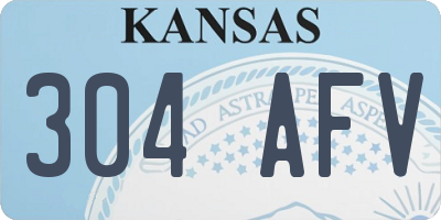 KS license plate 304AFV