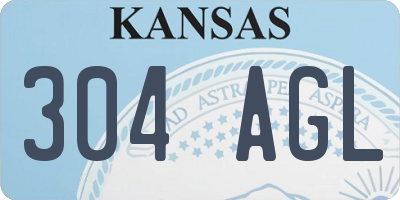 KS license plate 304AGL