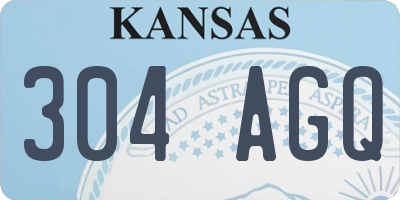 KS license plate 304AGQ
