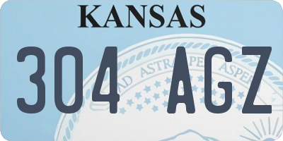 KS license plate 304AGZ