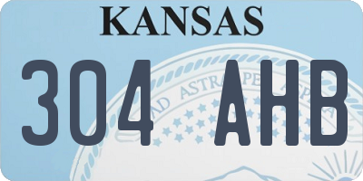KS license plate 304AHB