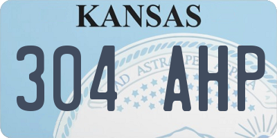KS license plate 304AHP