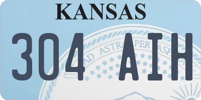 KS license plate 304AIH