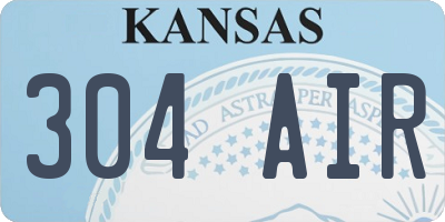 KS license plate 304AIR