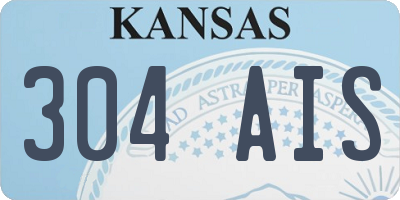 KS license plate 304AIS