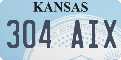KS license plate 304AIX