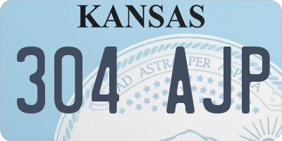 KS license plate 304AJP