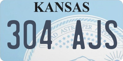 KS license plate 304AJS
