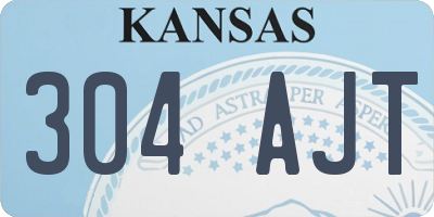 KS license plate 304AJT
