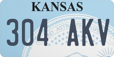 KS license plate 304AKV