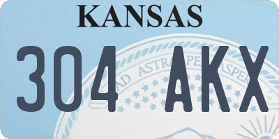 KS license plate 304AKX