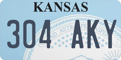 KS license plate 304AKY