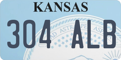 KS license plate 304ALB