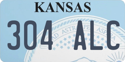 KS license plate 304ALC