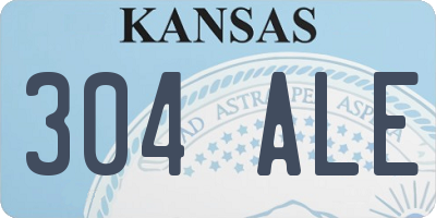 KS license plate 304ALE
