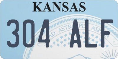 KS license plate 304ALF