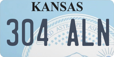KS license plate 304ALN