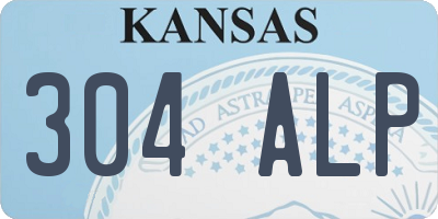 KS license plate 304ALP