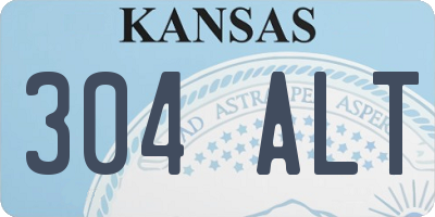 KS license plate 304ALT