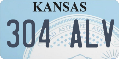 KS license plate 304ALV