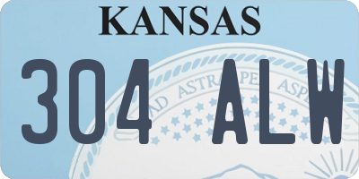 KS license plate 304ALW