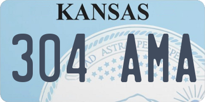 KS license plate 304AMA