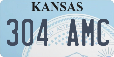 KS license plate 304AMC