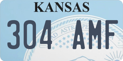 KS license plate 304AMF
