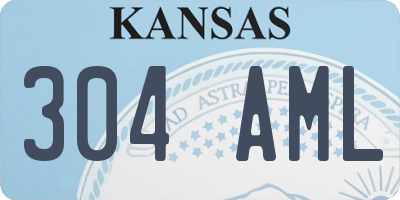 KS license plate 304AML