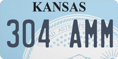 KS license plate 304AMM