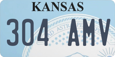 KS license plate 304AMV