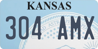 KS license plate 304AMX