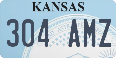 KS license plate 304AMZ