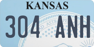 KS license plate 304ANH