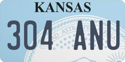 KS license plate 304ANU