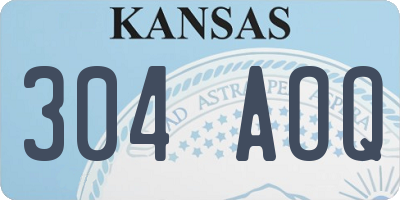 KS license plate 304AOQ