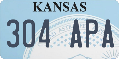 KS license plate 304APA