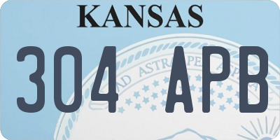 KS license plate 304APB