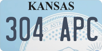 KS license plate 304APC