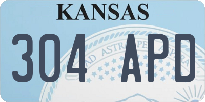 KS license plate 304APD