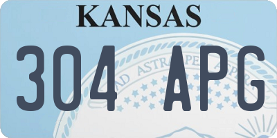 KS license plate 304APG