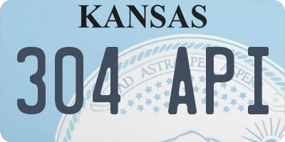 KS license plate 304API