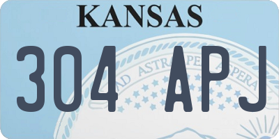 KS license plate 304APJ