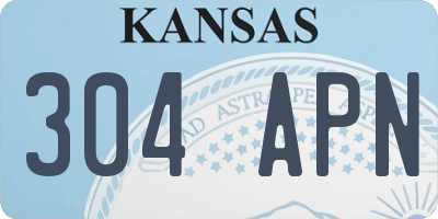 KS license plate 304APN