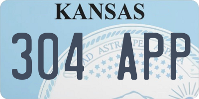 KS license plate 304APP