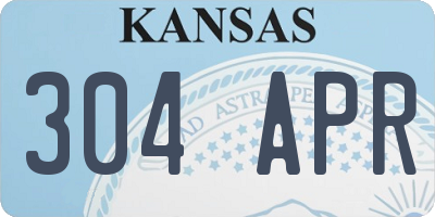 KS license plate 304APR