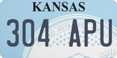 KS license plate 304APU