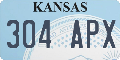 KS license plate 304APX